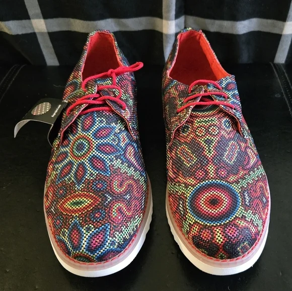 Zull multicolor Stitched Mexico lace up Sneakers Shoes - Picture 4 of 10